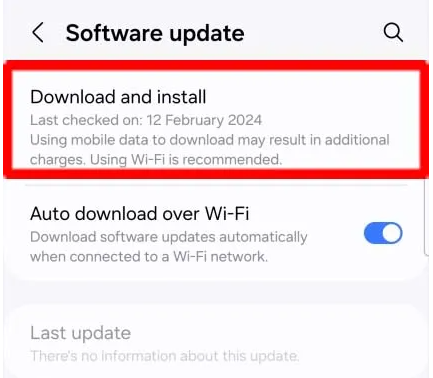 Software update