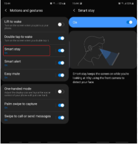 Enable the Motion & Gesture Option