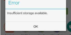 Insufficient Storage Available Error