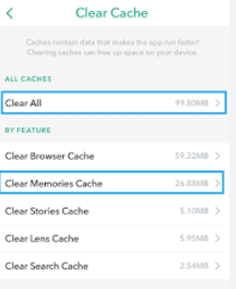 Remove Cache and Data related to Snapchat