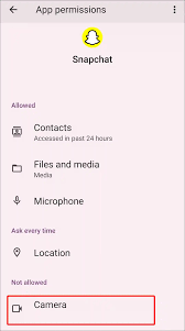 Check the Permission of Snapchat