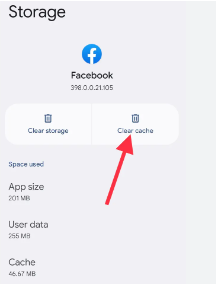 Clear the Cache and Data related to Facebook