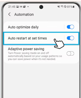 Disable Auto-Restart Option