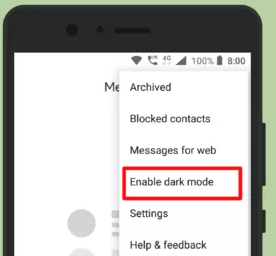 Enable Dark Mode for Messages App