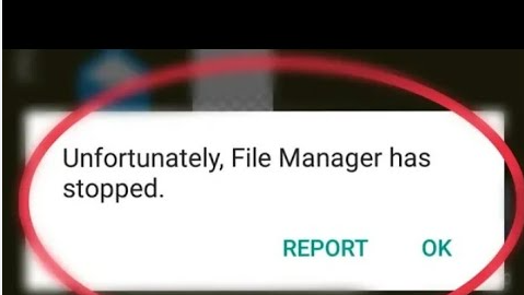 Unfortunately File Manager Has Stopped Error