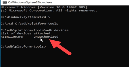 ADB Device Unauthorized Issue