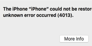 iPhone Cannot Be Updated Error 4013