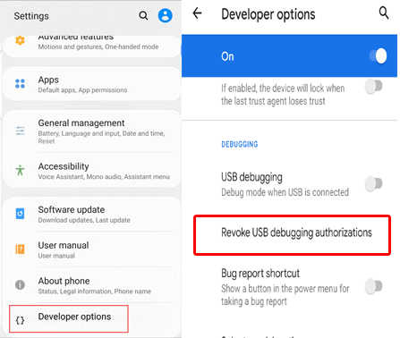 revoke usb debugging