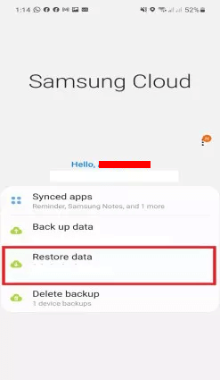 Samsung cloud