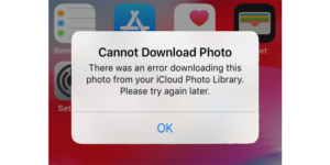 Cannot Download Photo from iCloud" Error