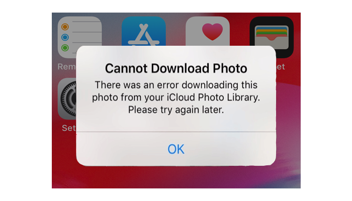 Cannot Download Photo from iCloud" Error