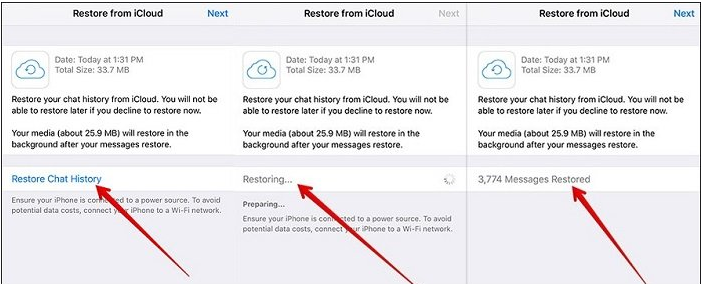 Restore from iCloud