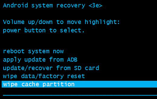 wipe cache partition