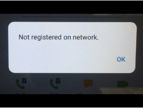 Not Registered On Network Error