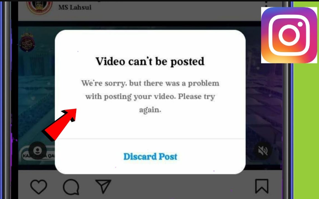 Video Can’t Be Posted Instagram Error