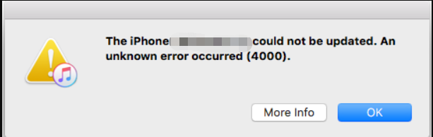 How to Get Rid of iPhone update error 4000 Immediately