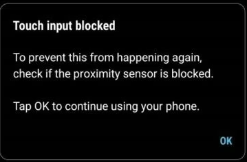 “Touch Input Blocked” Error on Samsung