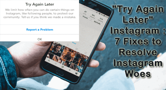 “Try Again Later” Instagram Issue