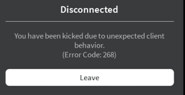 Roblox Error Code 268