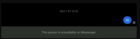 This Person Is Unavailable On Messenger Error