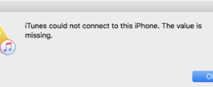 iTunes Could Not Connect to this iPhone Error