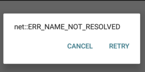 NET ERR_NAME_NOT_RESOLVED Error